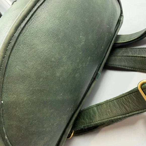Coach 9943 Vintage Flap Backpack Bottle Green Leather - Picture 7 of 13